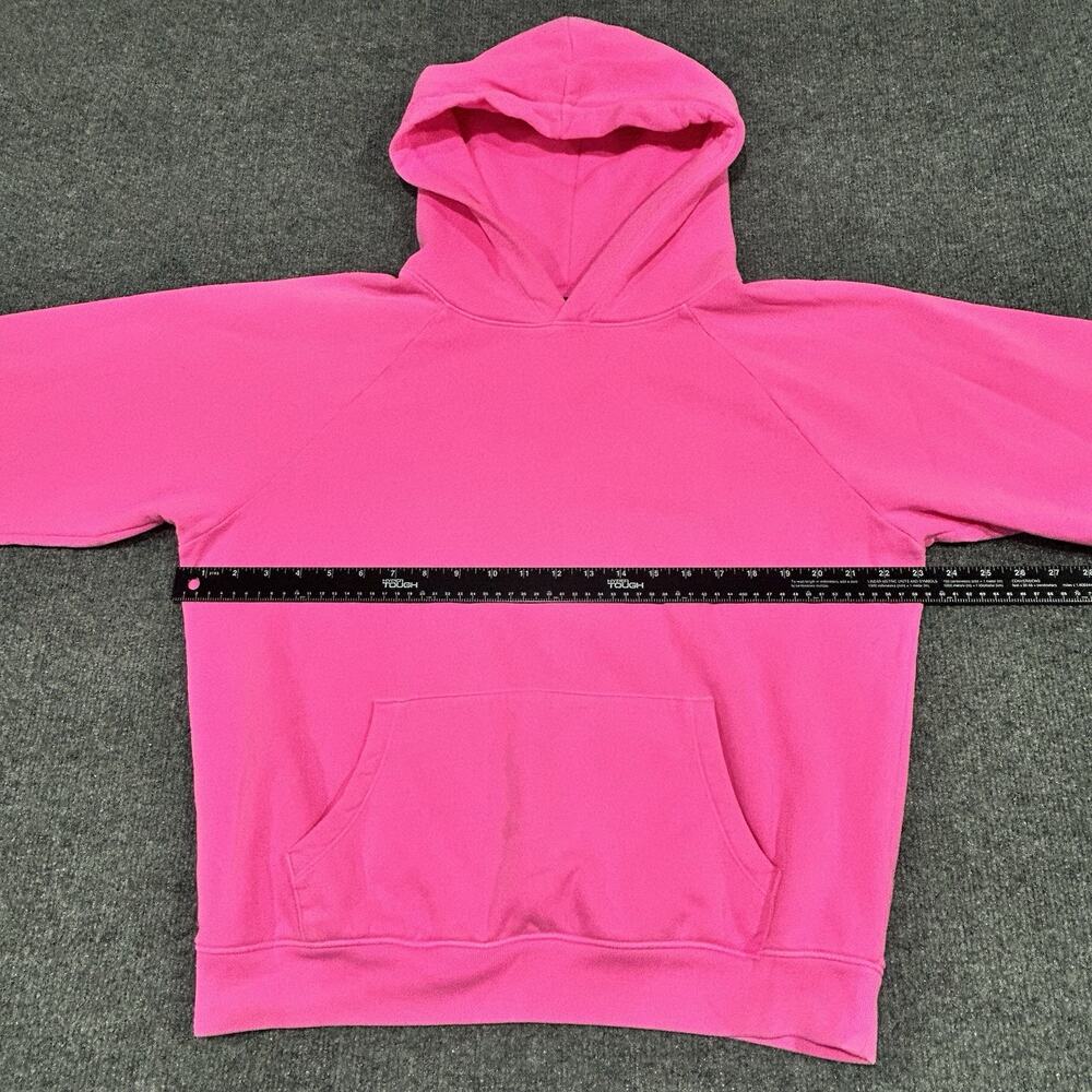 GAP Women's Fleece Hoodie Size M Neon Standout Pink Pullover Sweatshirt Active - Picture 5 of 13